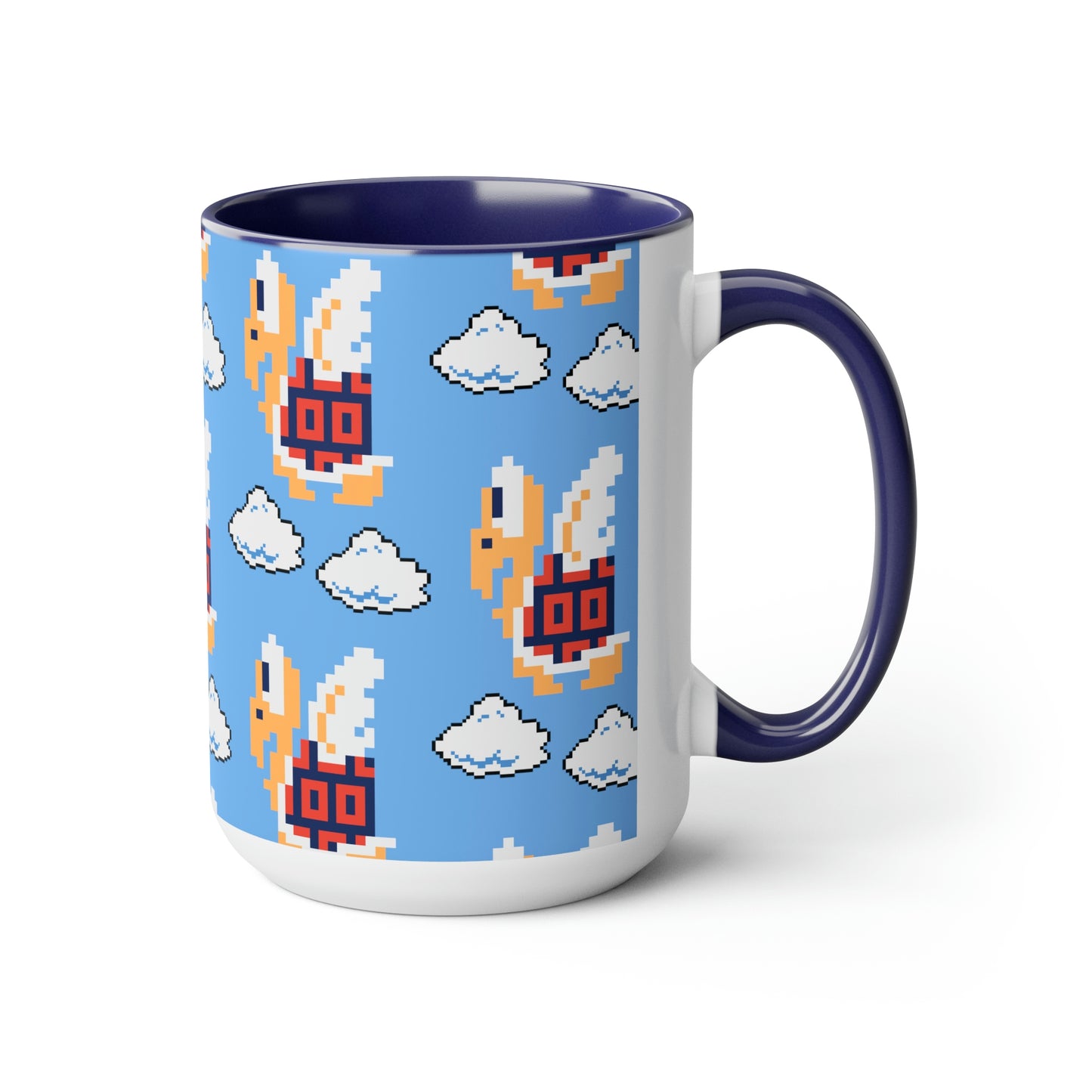 Turtle in the Clouds Accented Coffee Mugs, 15oz