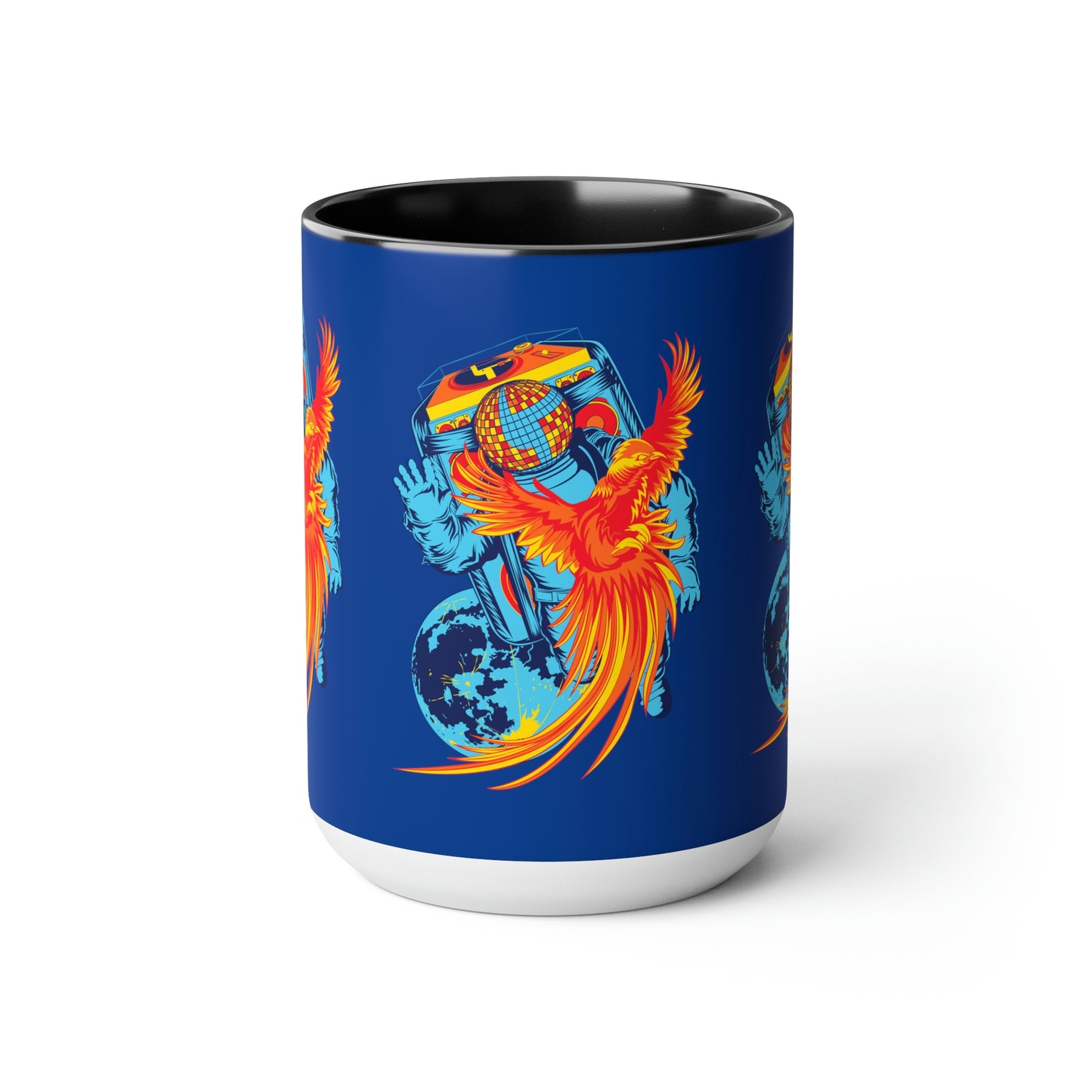 Astronaut Accented Coffee Mugs, 15oz