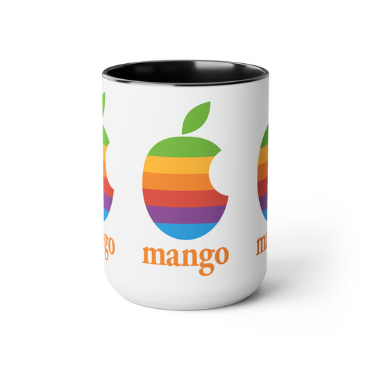Mango Accented Coffee Mugs, 15oz