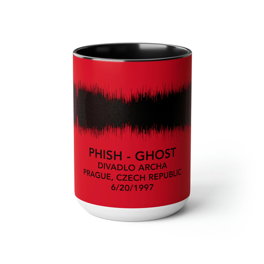 Prague Ghost Accented Coffee Mugs, 15oz